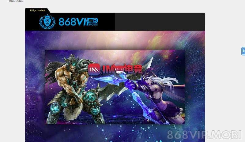 Giao diện trang web của Vg99 Games - Vg99
